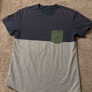 BYLT Men's Navy and Gray Colorblock T-Shirt